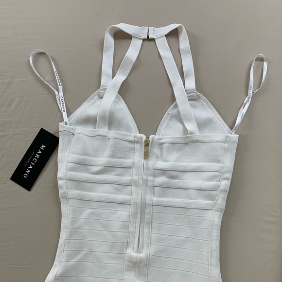 NWT White Marciano bandage dress deep v XS - Picture 4 of 5